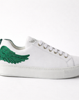 Angel's Ease - White / Emerald Green wing