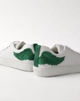 Angel's Ease - White / Emerald Green wing